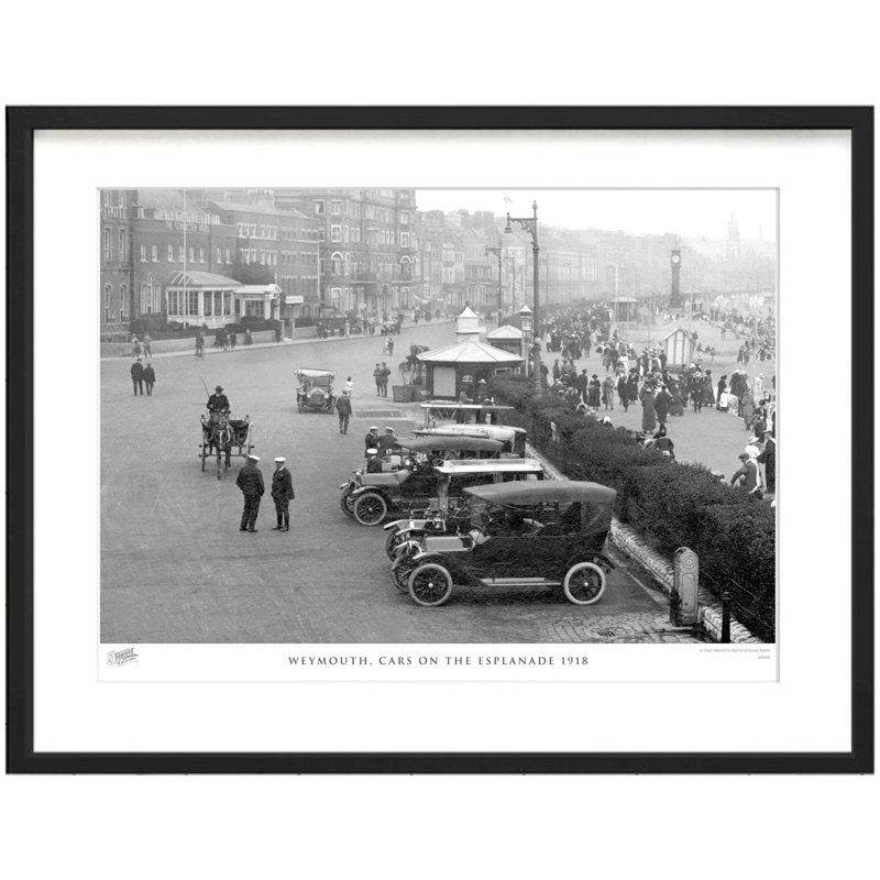 Weymouth, Cars On The Esplanade 1918 by Francis Frith - Single Picture Frame Print, 28cm H x 36cm W x 2.3cm D