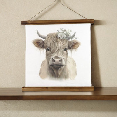 20" Long Highland Cow Wall Plaque