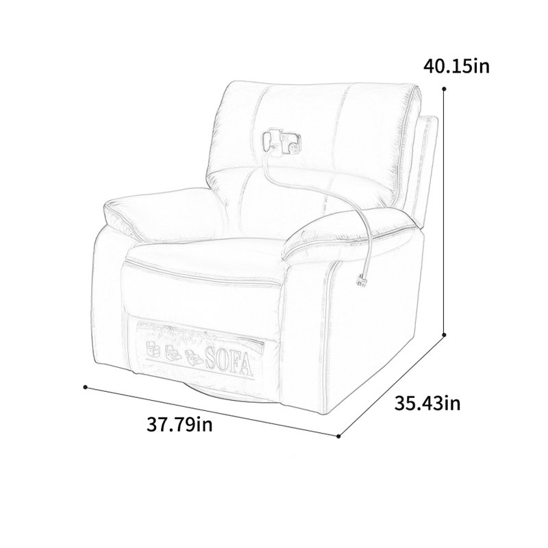 Fauteuil inclinable ergonomique en similicuir, Sarcelle