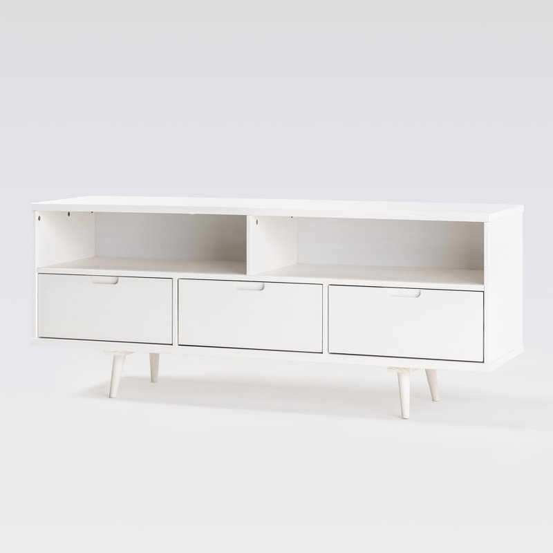 Amy Unfinished TV Stand for TVs up to 65", White