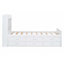Lit en bois avec tête de lit avec prises de courant et lit gigogne simple-121066549-121066551