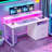 Brooksey 55'' Writing Desk with Charging Station & LED Light-329064380