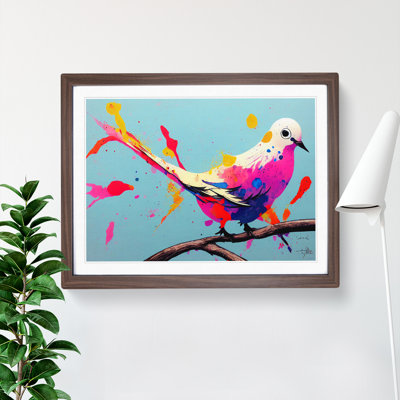 Dove Bird Splash Vol.1 Abstract - Single Picture Frame Painting