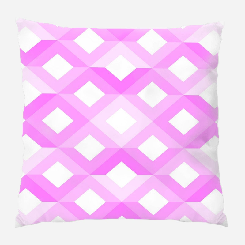 Coussin décoratif géométrique, Rose