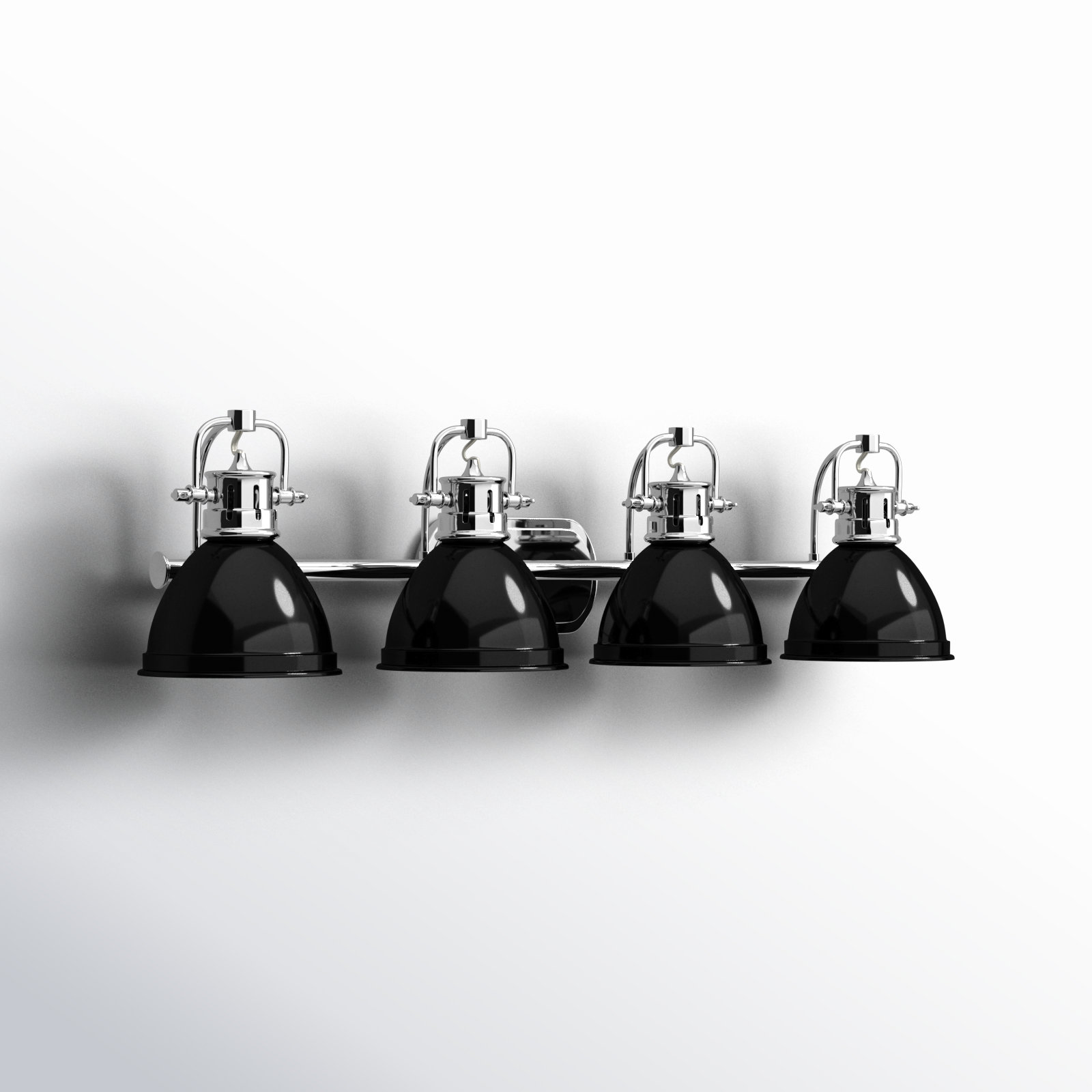 Calico 4 Light Dimmable Vanity Light, Black, Chrome