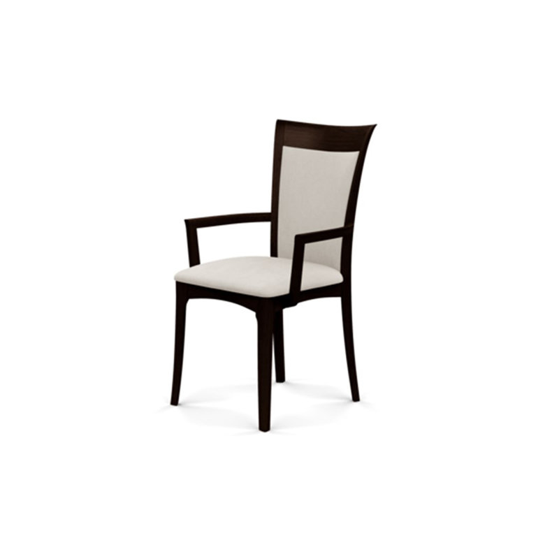Morgan Upholstered Arm Chair, Smoke Cherry, Microseude Onyx