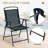  8 - Person Metal Patio Diining Set With Foldable Chairs And Umbrella Hole-244615788-244615761