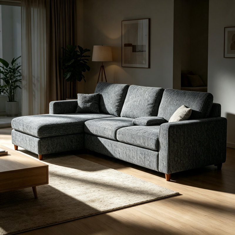 Canapé modulaire en forme de L de 82 po