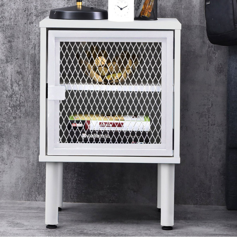 Cheatwood 41.2cm W Manufactured Wood Bedside Table, White