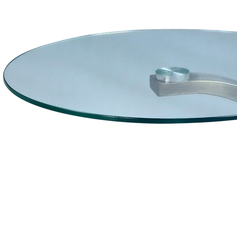 Wanger Glass Top Pedestal End Table