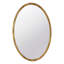 Miroir ovale avec cadre en bois massif - Élégance rustique 24 po x 36 po pour entrée