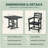 Space Saving Patio Dining Sets, Hdpe Modern 3 Piece Set For Patio