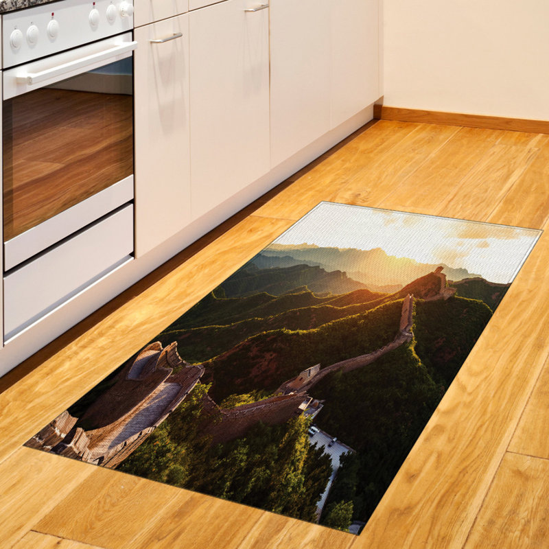 Historical Flatweave Brown Area Rug, Rectangle 2'7" x 5'