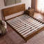 King Premium Solid Wood Platform Bed Frame Walnut Finish with Sculpted Spearhead Headboard – Mid-Century Modern Style, 800lbs Capacity, All Mattress Support, No Box Spring Needed-112609343-112609346