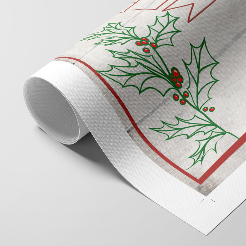 Merry Christmas - camion rouge - impression sur toile seulement - non encadrée, H 36 po x l 24 po