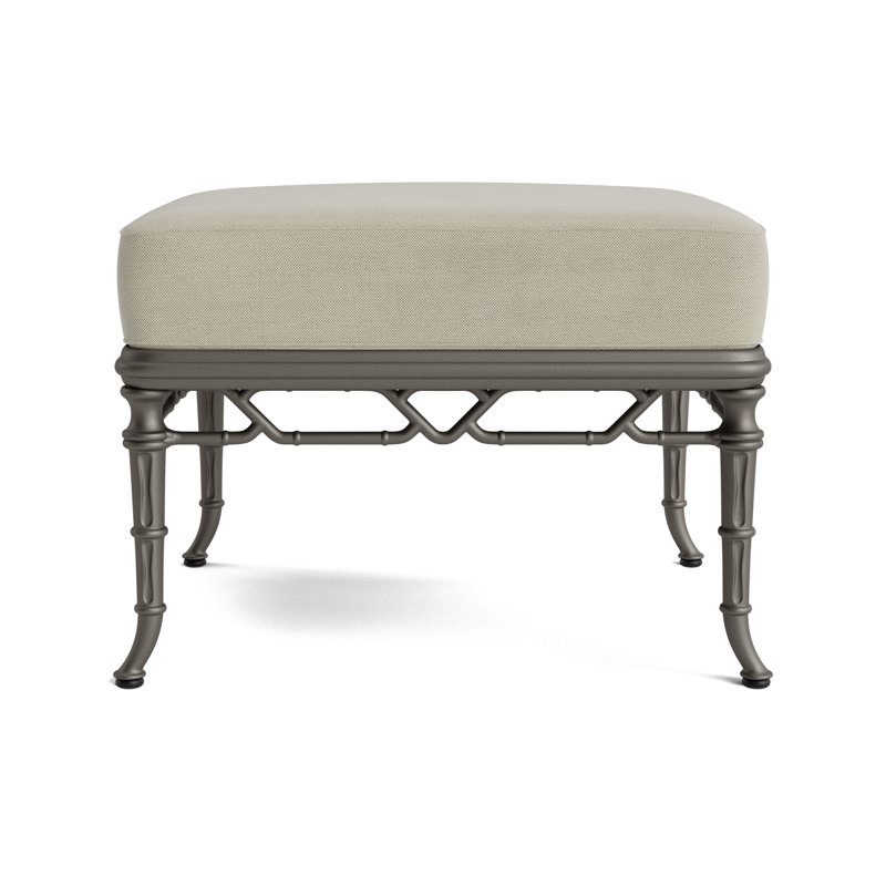 Calcutta Outdoor Ottoman, Mica, Fushion Charcoal