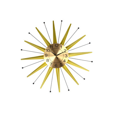 Très grande horloge murale Sunburst