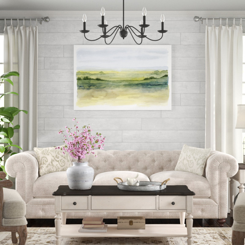 «Golden Strata I» par Grace Popp, reproduction d'art sur toile tendue, H 32 po x l 48 po