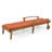 Wood Chaise In Orange - Wear And Tear Easily With Adjustable Seat Water-Repellent Padding-1621048832