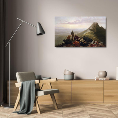 «The Belated Party on Mansfield Mountain» par Jerome Thompson - Art mural sur toile tendue avec châssis
