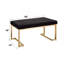 Banc avec base en C en métal