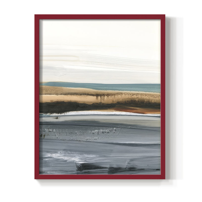 Sienna Dunes I, reproduction encadrée - bois massif, H 21 po x l 17 po, Rouge