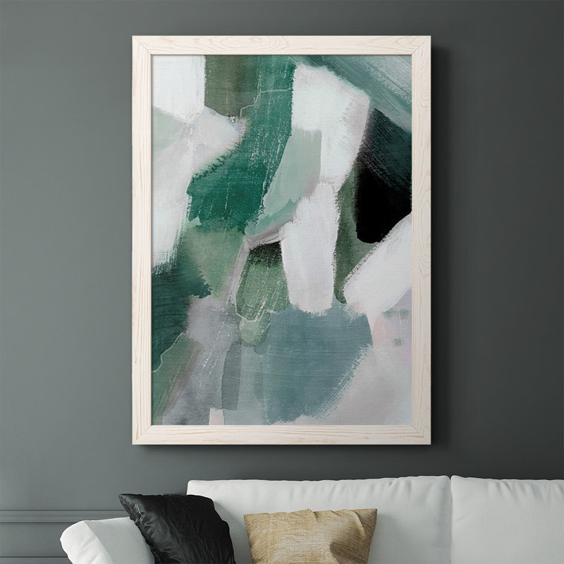 Turquoise Waters II, reproduction d'art sur toile, Cadre blanc, H 37,5 po x l 27,5 po x P 1 po