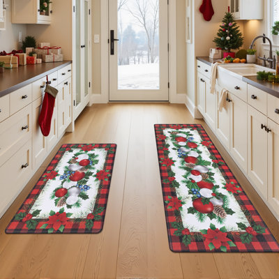 Deljunco Christmas Anti-Fatigue Non-Skid Kitchen Mat