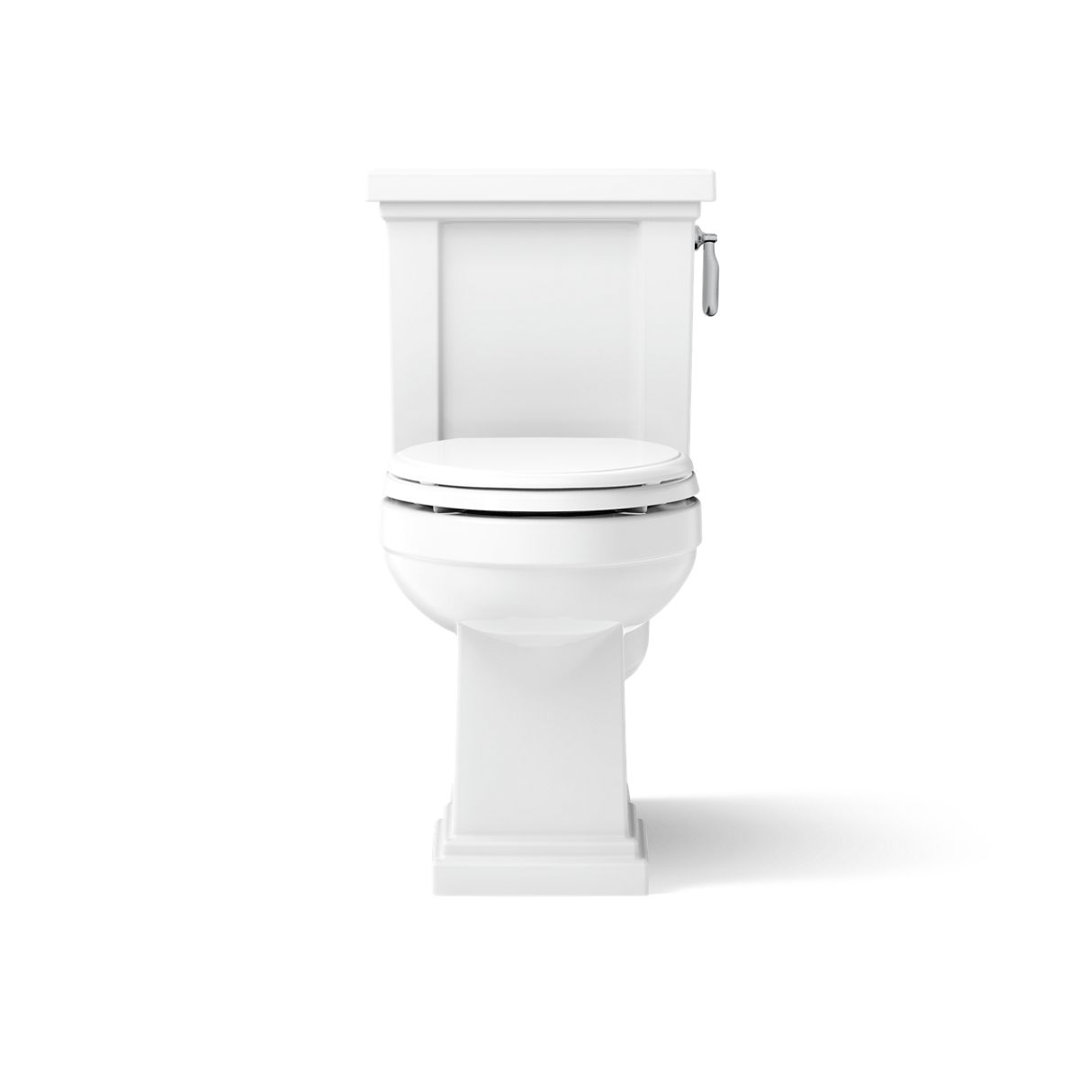 Tresham® 1.28 GPF Water Efficient Elongated Two-Piece Toilet (Seat Not Included) Kohler Finish: White, Lever Location: Right-Hand