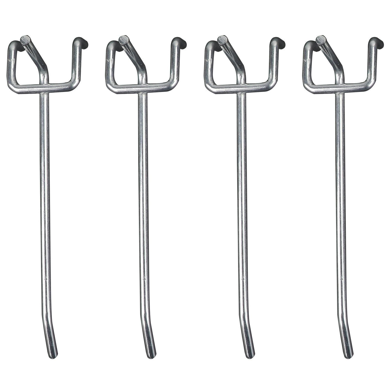 (50 PACK) 2 Inch All Metal Peg Hooks 1/8 to 1/4 Pegboard, Slatwall, –
