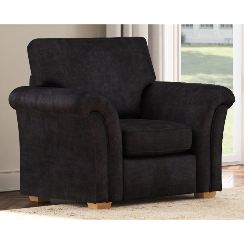 Upholstered Armchair, Ebony