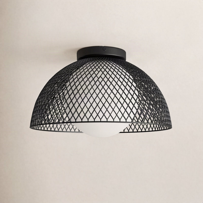 Plafonnier encastré 1 lumière 12,63 po Poet, Noir mat