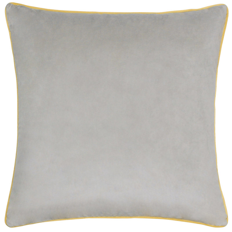 Meridian Square Cushion, White/Grey, Square 45cm, Pillow Cover Only - No Insert