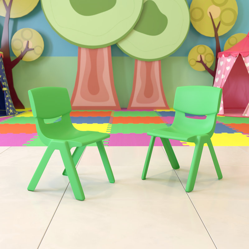 Chaise de classe Goddard, Vert, Vert, 14"