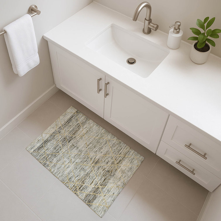 Premium Machine Washable Honig AMF1658 Diamonds Rug