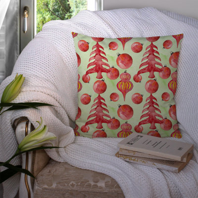 Coussin extérieur arbre de noël et ornements