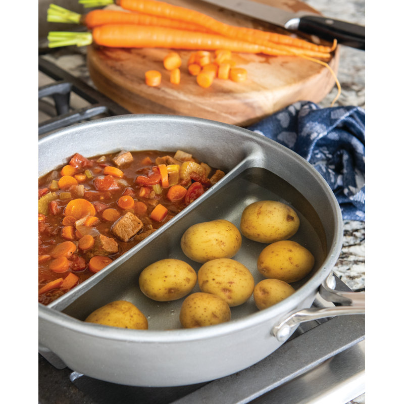 Nordic Ware 2 in 1 Divided 2.5 qt. Cast Aluminum Saucepan