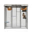 Large Weatherproof Outdoor Cat House – Spacious Walk-In Cat Cage with Canopy, Resting Box & Window Access – Multi-Cat Enclosure for Yard or Patio