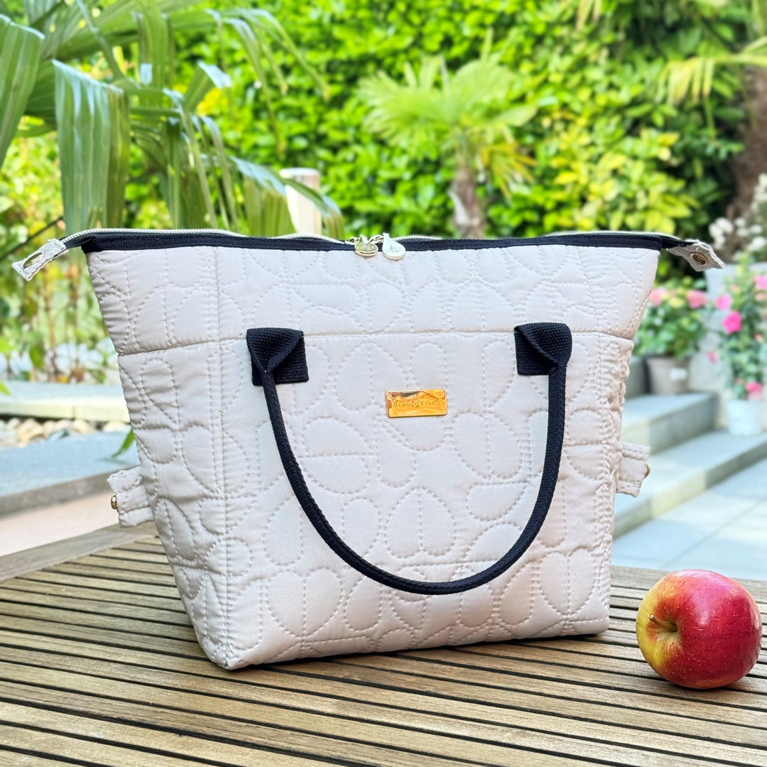 Oxford Beau & Elliot Picnic Tote Bag Cooler in Beige