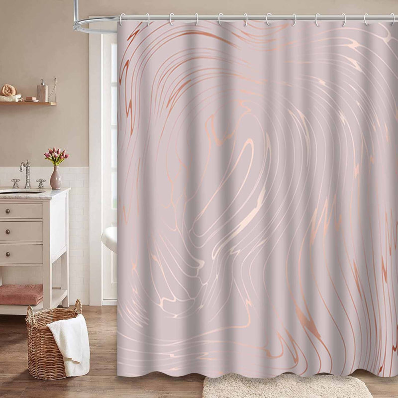 Rideau de douche Rose, L 72 po x l 78 po