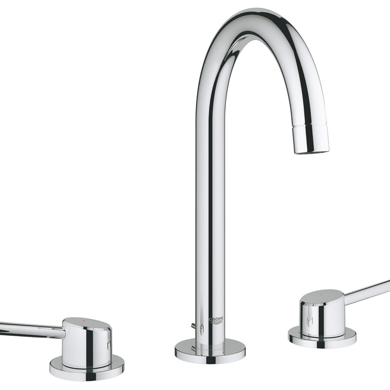 Concetto Double Handle Widespread Bathroom Faucet with Drain Assembly, Chrome