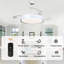 Ventilateur de plafond rétractable de 42 po avec lumière et télécommande A Advik, ventilateur de plafond moderne avec moteur réversible-408065407-408065379