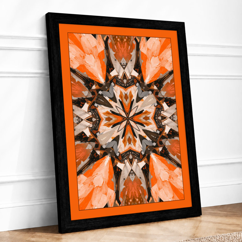 Symmetry Geometric - Framed Print, A1 - 84.1 x 59.4 cm, Black