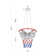 Isabelle & Max™ 60-watt 3-light White, Red And Blue Basketball Pendant Light