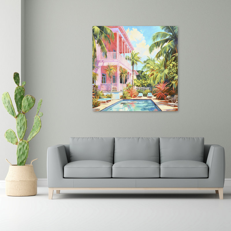 Tropical Retreat I Coastal; Art tropical, H 48 po x l 48 po