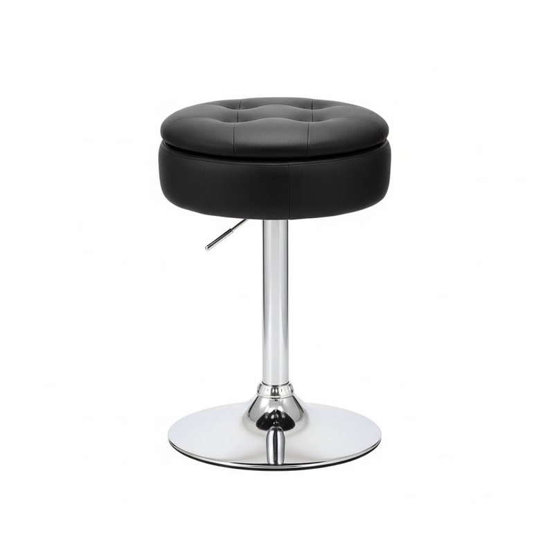 Metal Accent Stool, Black