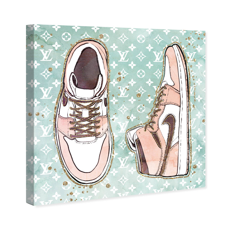 «Fashion And Glam Blush», impression sur toile, H 12 po x l 12 po, Toile tendue