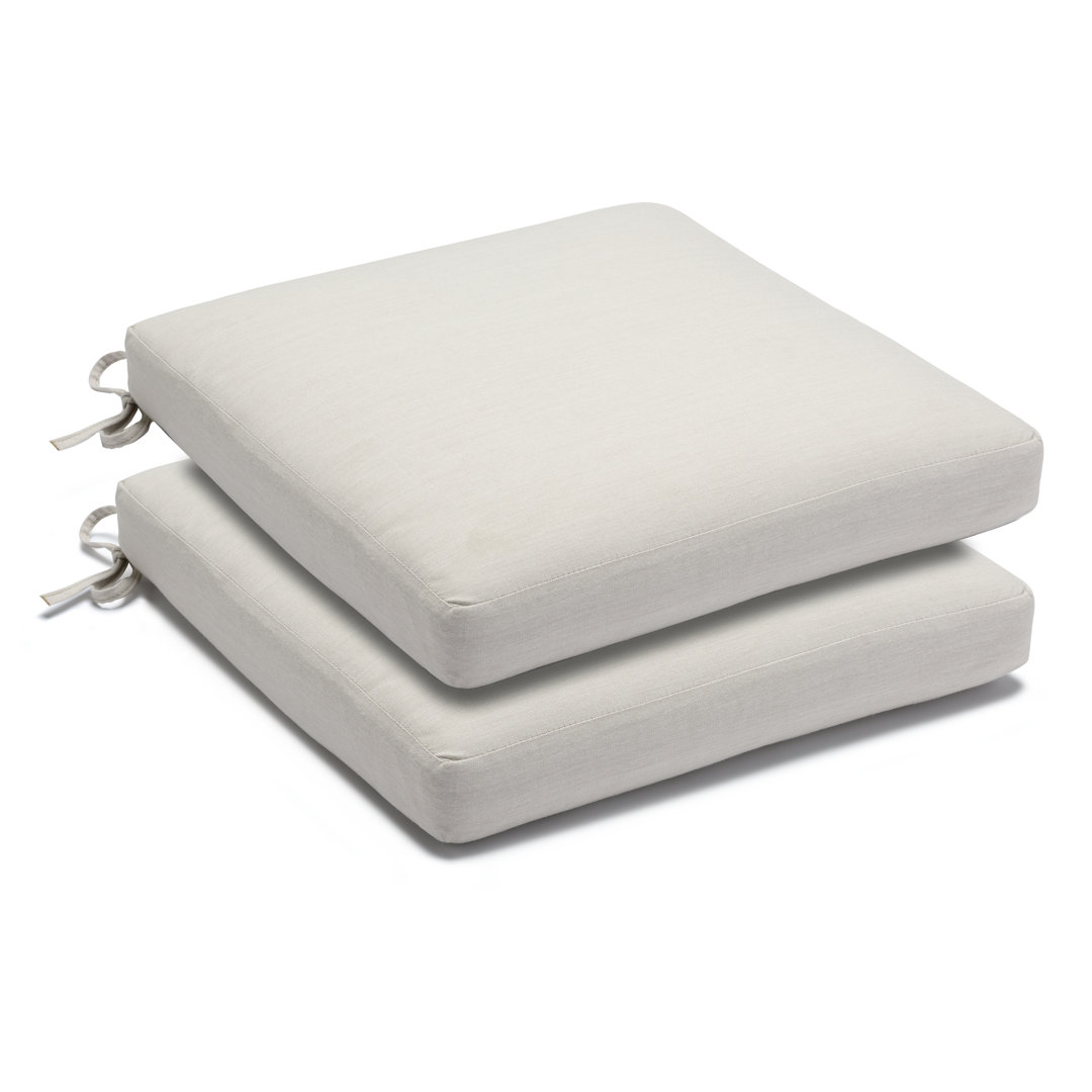 Sunbrella Outdoor 2.5'' Dining Chair Seat Cushion (Set of 2) METADRI