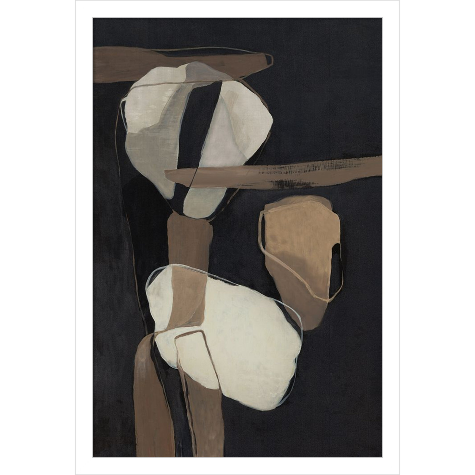 All Attached Print by Jacob q, White, 21" H x 15" W