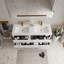 Meuble-lavabo mural avec lavabo, armoire de rangement flottante avec comptoir et tiroirs à fermeture en douceur, idéal pour l'organisation et la commodité de la salle de bain-816187030